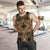 Polynesian Plumeria Mix Gold Black Hawaii Men's Tank Top - Polynesian Pride