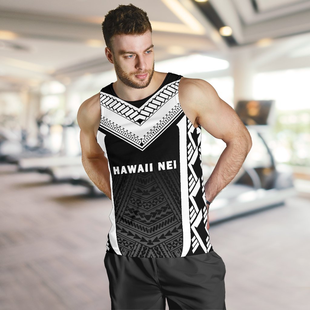 Hawaii Kanaka Polynesian Men's Tank Top Active White - Polynesian Pride
