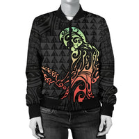 Hawaii Warrior And Hook Women's Bomber Jacket - Polynesian Pride