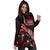 Samoa Polynesian Hoodie Dress - Turtle With Blooming Hibiscus Red - Polynesian Pride