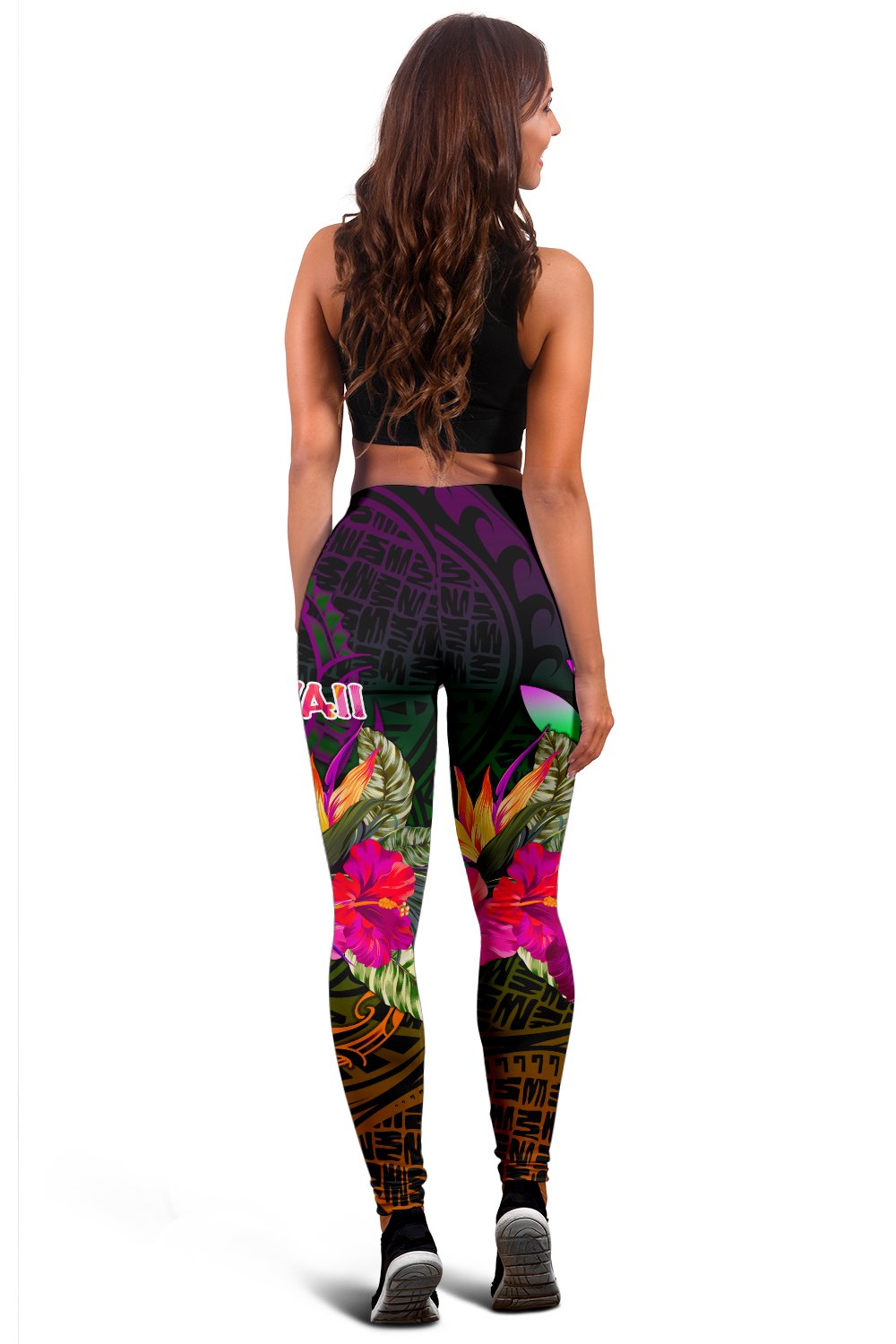 Polynesian Hawaii Kanaka Maoli Women's Leggings - Summer Hibiscus - Polynesian Pride