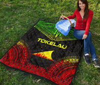 Tokelau Premium Quilt - Tokelau Flag Polynesian Chief Reggae Version - Polynesian Pride