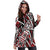 Cook Islands Women's Hoodie Dress - Tribal Flower Special Pattern Red Color - Polynesian Pride