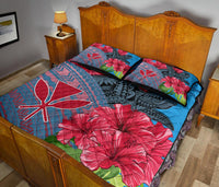 Hawaii Turtle Hibiscus Kanaka Pink Style - Quilt Bed Set AH - Polynesian Pride