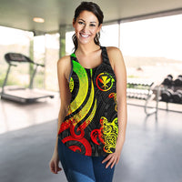 Polynesian Hawaii Women Racerback Tank - Reggae Tentacle Turtle - Polynesian Pride