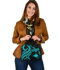 Papua New Guinea Shoulder Handbag - Turquoise Tentacle Turtle - Polynesian Pride