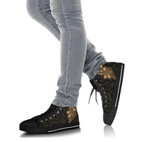 Polynesian High Top Shoes - Gold Pineapple - Polynesian Pride