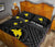 Papua New Guinea Quilt Bed Set - Flag With Polynesian Patterns (Black) - Polynesian Pride