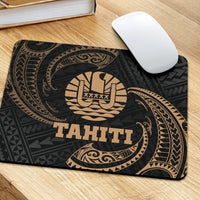 Tahiti Polynesian Mouse Pad - Gold Tribal Wave - Polynesian Pride