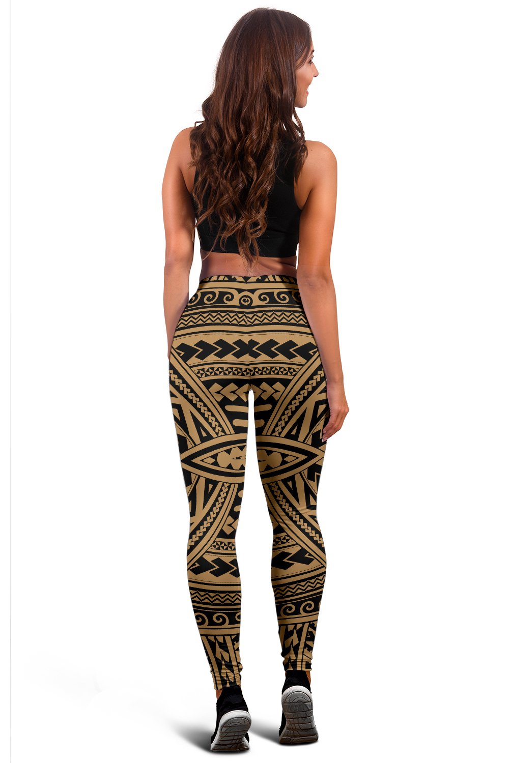 Polynesian Seamless Gold Hawaii Women's Leggings AH - Polynesian Pride