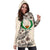 Pohnpei Hoodie Dress - Pohnpei Flag & Beige Hibiscus - Polynesian Pride