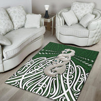 Maori Moko Tattoo New Zealand Area Rug, Manaia Pounamu - Polynesian Pride