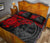 Guam Polynesian Quilt Bed Set - Guam Coat Of Arms & Red Turtle Hibiscus - Polynesian Pride