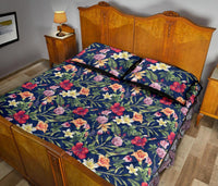 Hawaii Quilt Bed Set Tropical Hibiscus Red And Plumeria White AH - Polynesian Pride