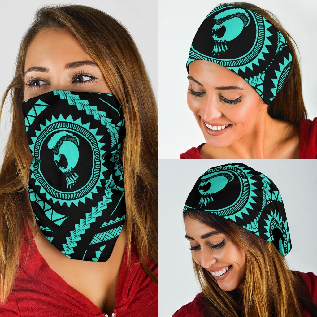 Hawaiian Ikaika Warrior Turquoise Bandana 3-Pack One Size Blue - Polynesian Pride