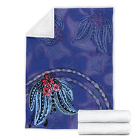 Hibiscus Flowers Premium Blanket - Polynesian Patterns Style - Polynesian Pride