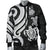 New Caledonia Men's Bomber Jacket - White Tentacle Turtle - Polynesian Pride