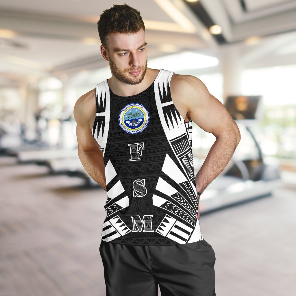 Federated States Of Micronesia Men Tank Top - Polynesian Tattoo Black - Polynesian Pride