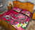 American Samoa Polynesian Quilt Bed Set - Turtle Plumeria (Pink) - Polynesian Pride