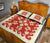 Hawaiian Quilt Bed Set Turtle Pattern - White Mix Red - Polynesian Pride