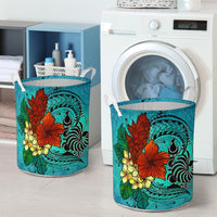 New Caledonia Laundry Basket - Tropical Flowers Style - Polynesian Pride