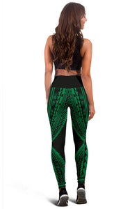 Hawaii Polyneisan Green Color Special Tribal Women's Leggings - Polynesian Pride