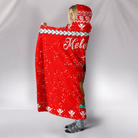 Hawaiian Santa Claus Mele Kalikimaka Hooded Blanket - Red - Farah Style - AH - Polynesian Pride