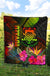 Tuvalu Polynesian Premium Quilt - Hibiscus and Banana Leaves - Polynesian Pride