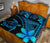 Hawaiian Turtle Plumeria Polynesian Quilt Bedding Set Blue - Polynesian Pride