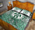 Polynesian Quilt Bed Set - Green Turtle Palm White Version - Polynesian Pride