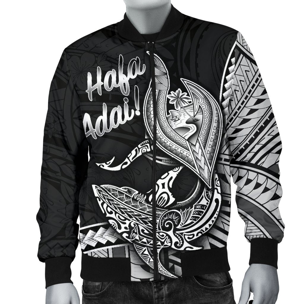 Guam Men's Bomber Jacket - Hafa Adai Polynesian Patterns - Polynesian Pride