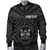 Fiji Personalised Men's Bomber Jacket - Fiji Seal With Polynesian Tattoo Style ( Black) - Polynesian Pride