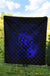 Hawaii Hibiscus Premium Quilt - Harold Turtle - Blue - Polynesian Pride