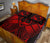 Guam Polynesian Quilt Bed Set - Red Guam Coat Of Arms Polynesian Tattoo - Polynesian Pride