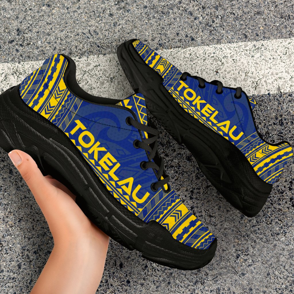 Tokelau Chunky Sneakers - Polynesian Chief Flag Version - Polynesian Pride