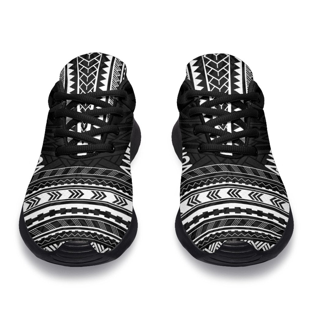 American Samoa Sporty Sneakers - Polynesian Chief Black Version - Polynesian Pride
