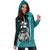 Polynesian Hawaii Hoodie Dress Turquoise - Turtle with Hook - Polynesian Pride