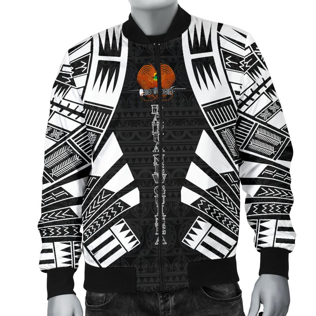 Papua New Guinea Men Bomber Jackets - Polynesian Tattoo Black - Polynesian Pride