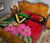 Vanuatu Quilt Bed Set - Vanuatu Flag with Hibiscus - Polynesian Pride