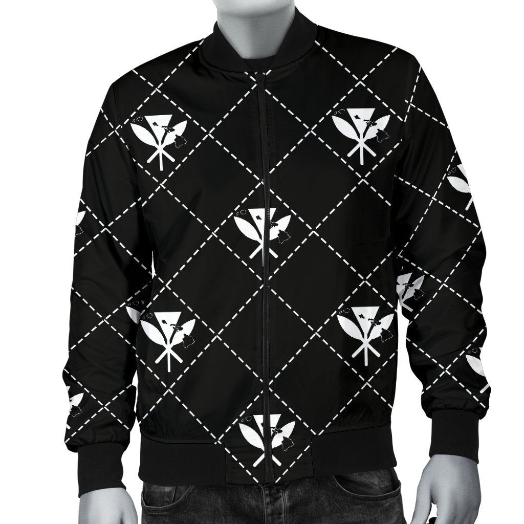 Kanaka Maoli Men's Bomber Jacket Regal AH - Polynesian Pride