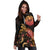 Tahiti Polynesian Hoodie Dress - Turtle With Blooming Hibiscus Gold - Polynesian Pride