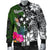 Kosrae Men Bomber Jacket - Turtle Plumeria Banana Leaf - Polynesian Pride