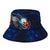 Marshall Islands Polynesian Bucket Hat - Blue Turtle Hibiscus - Polynesian Pride