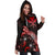 Hawaii Polynesian Hoodie Dress - Turtle With Blooming Hibiscus Red - Polynesian Pride