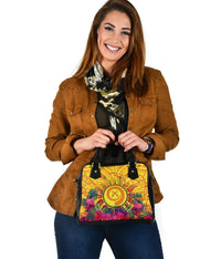 Polynesian Shoulder Handbags - Vanuatu Symbols With Hibiscus - Polynesian Pride