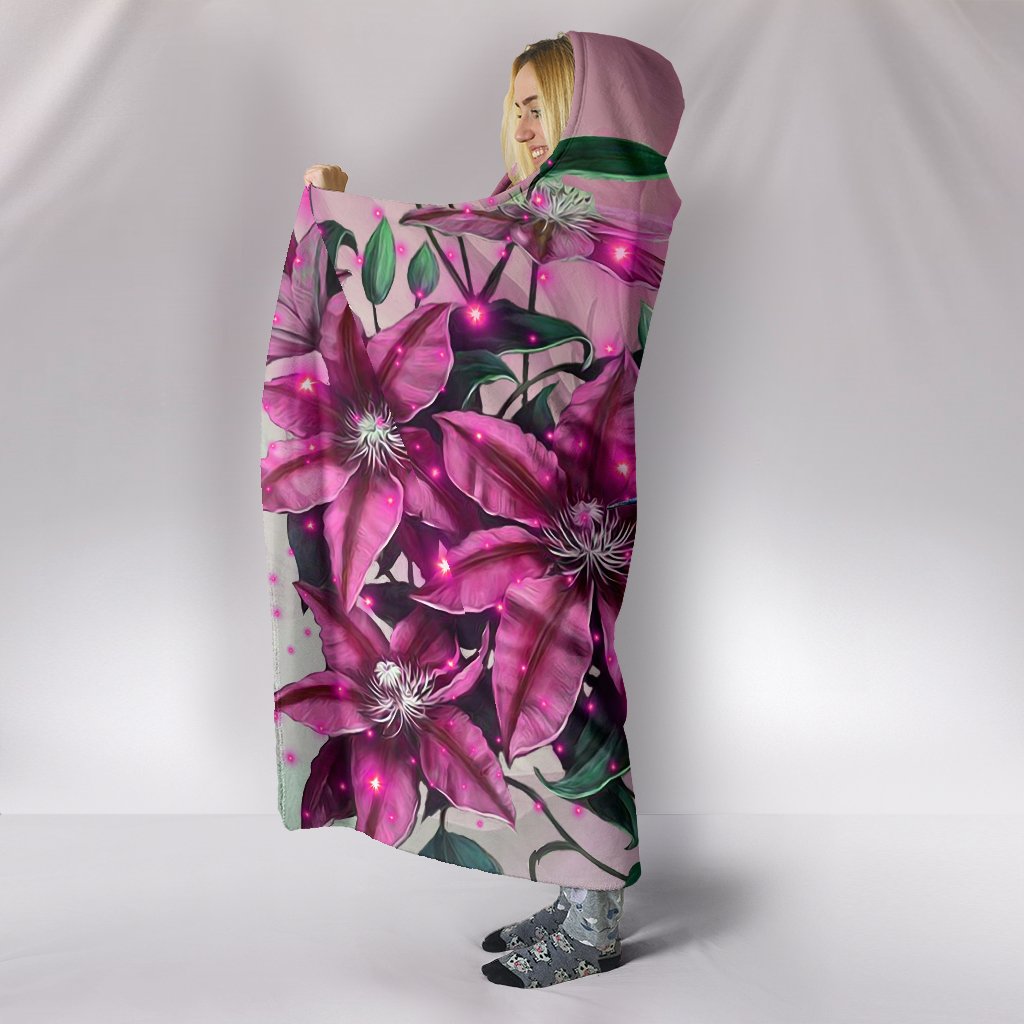 Hawaii Clematis Humming Bird Hooded Blanket - Polynesian Pride