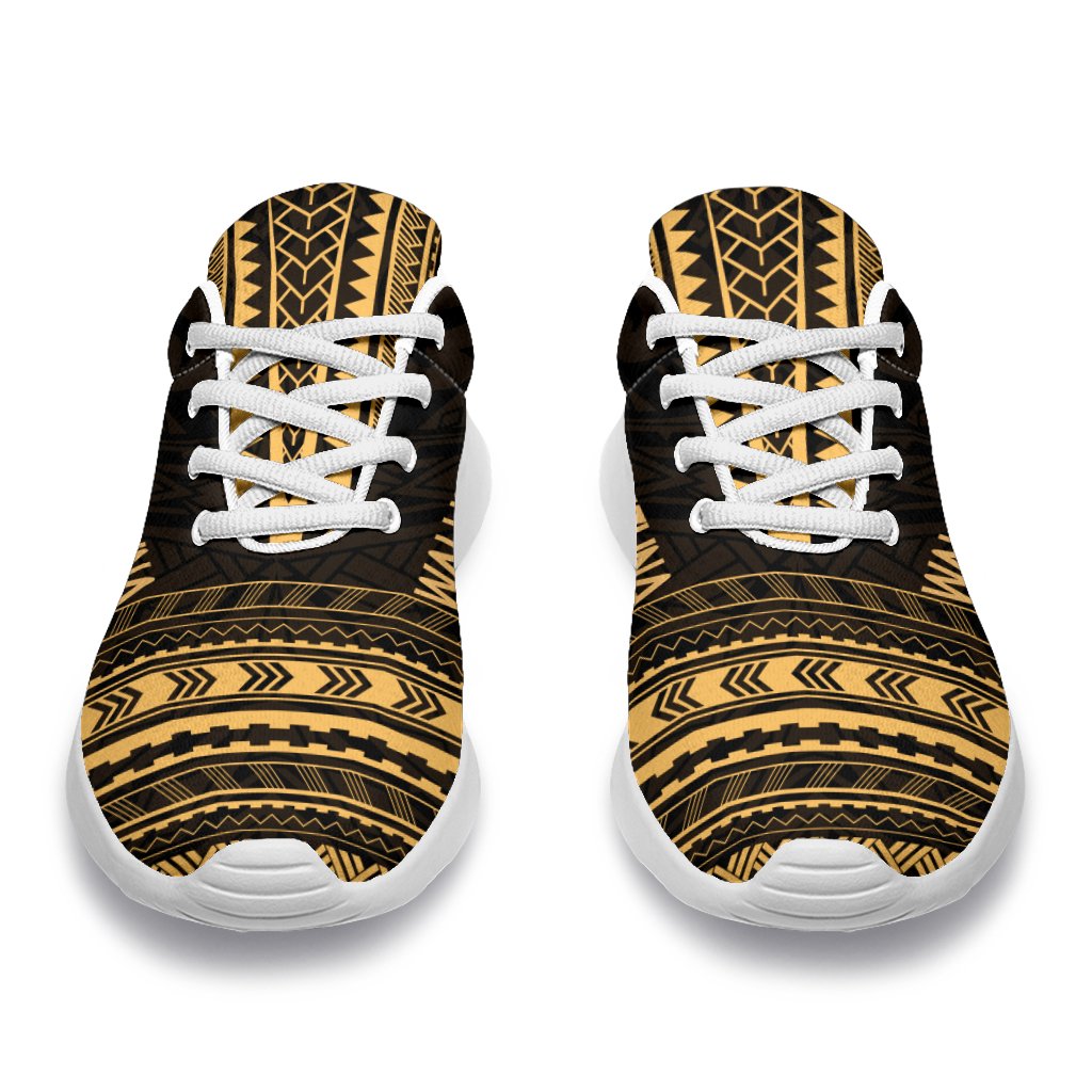 Wallis And Futuna Sporty Sneakers - Polynesian Chief Gold Version - Polynesian Pride