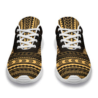 Wallis And Futuna Sporty Sneakers - Polynesian Chief Gold Version - Polynesian Pride