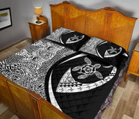 Hawaii Turtle Fish Hook Polynesian Quilt Bed Set - Circle Style - Polynesian Pride