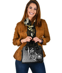 Samoa Polynesian Shoulder Handbag White - Turtle With Hook - Polynesian Pride